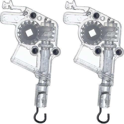 Basculeur de baguette pour 2 ''Stores horizontaux à profil bas Mécanisme d'inclinaison Connexion de crochet avec engrenage de forme carrée Accessoire de stores à rail bas (2pcs, blanc)-Bon