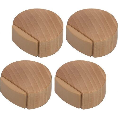 Bouchon de porte adhésif - Bouchon de porte en bois pour revêtement de sol et parquet - Bouchon de porte adhésif - Arrêt de porte discret et élégant - Set De 4 (hêtre)