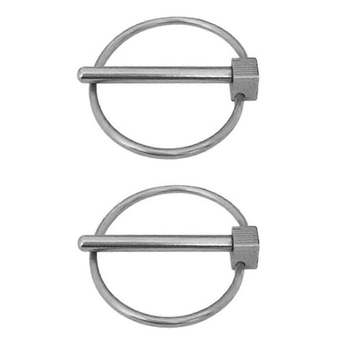 2pcs 4mmx49mm Ferme Tracteur Remorque Pelleteuse Lynch Pin Attelage Acier Remorque Broches Acier Inoxydable-Yujia