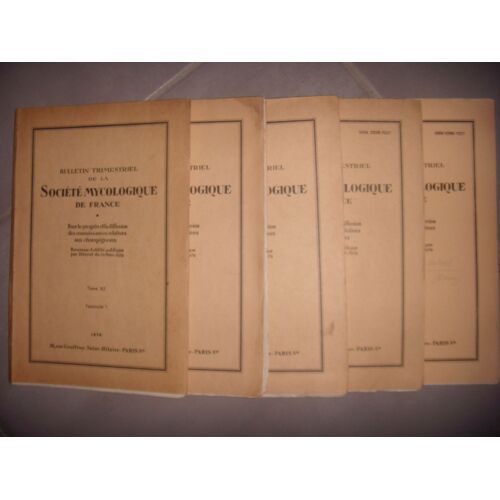 Champignons: 5 Bulletins Trimestriels Société Mycologique De France, 1976-81