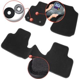 Tapis De Voiture - Sur Mesure Pour C4 Cactus (2014 - 2020) - 3 Pièces - Tapis De Sol Antidérapant Pour Automobile - Moquette