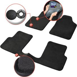 Tapis De Voiture - Sur Mesure Pour Flat 500 (2007 - 2020) - 3 Pi?Ces - Tapis De Sol Antid?Rapant Pour Automobile - Moquette