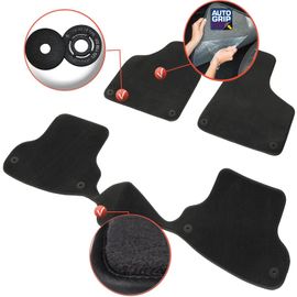 Tapis Auto / Voiture - Sur Mesure Pour Audi A3 (De 05/2003 ? 03/2013) - 3 Pi?Ces - Gamme Luxe