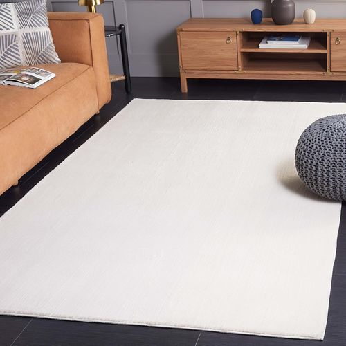 Tapis Contemporain - Lavable En Machine Et Antidérapant - Salon, Salle À Manger, Chambre À Coucher - Faux Rabbit Fur Collection, Tapis À Poil Court, Ivoire, 90 X 150 Cm