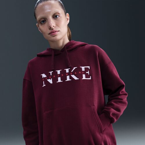 Sweat À Capuche Oversize Nike Sportswear Phoenix Fleece Pour Femme - Rouge