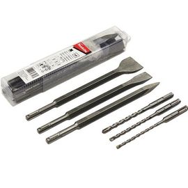 Makita Coffret 3 forets, 1 pointe, 1 burin plat, 1 burin large SDS-Plus - D-58920