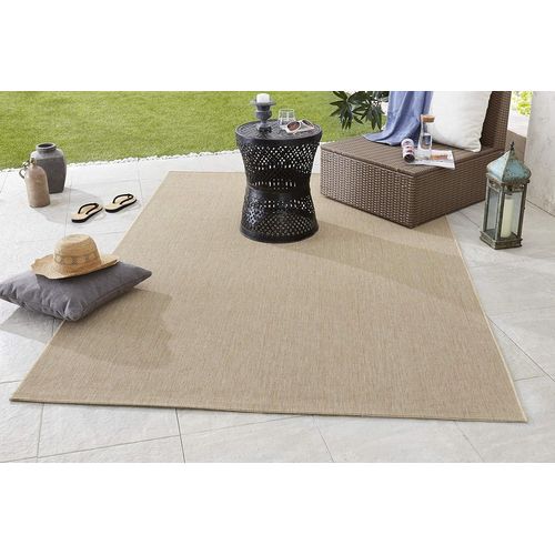 Northrugs Tapis D'intérieur Et D'extérieur Match - 120 X 170 Cm - Résistant Aux Intempéries - Moderne - Couleur Unie - Pour Balcon, Terrasse, Jardin, Jardin D'hiver, Salon - Imperméable - Beige