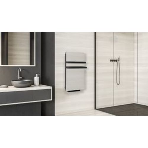 CARRERA Dryer Air S 500 watts + soufflerie 900 watts Radiateur Seche serviette electique - Facade miroir - Programmation LCD