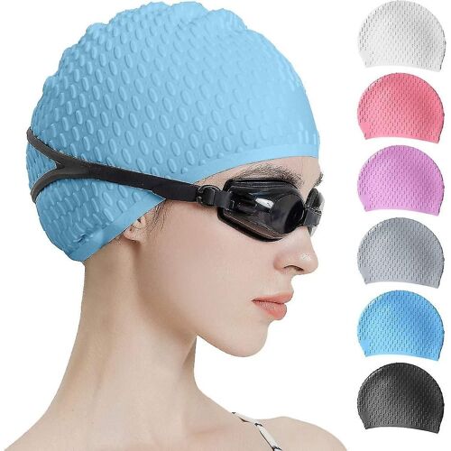 Bonnet De Bain En Silicone, Bonnet De Bain Confortable Idéal Pour Les Cheveux Courts Et Moyen Longs Bouclés, Bonnet De Bain Pour Femmes Et Hommes, Bonnets De Douche Garder La Coiffure Inchangée 