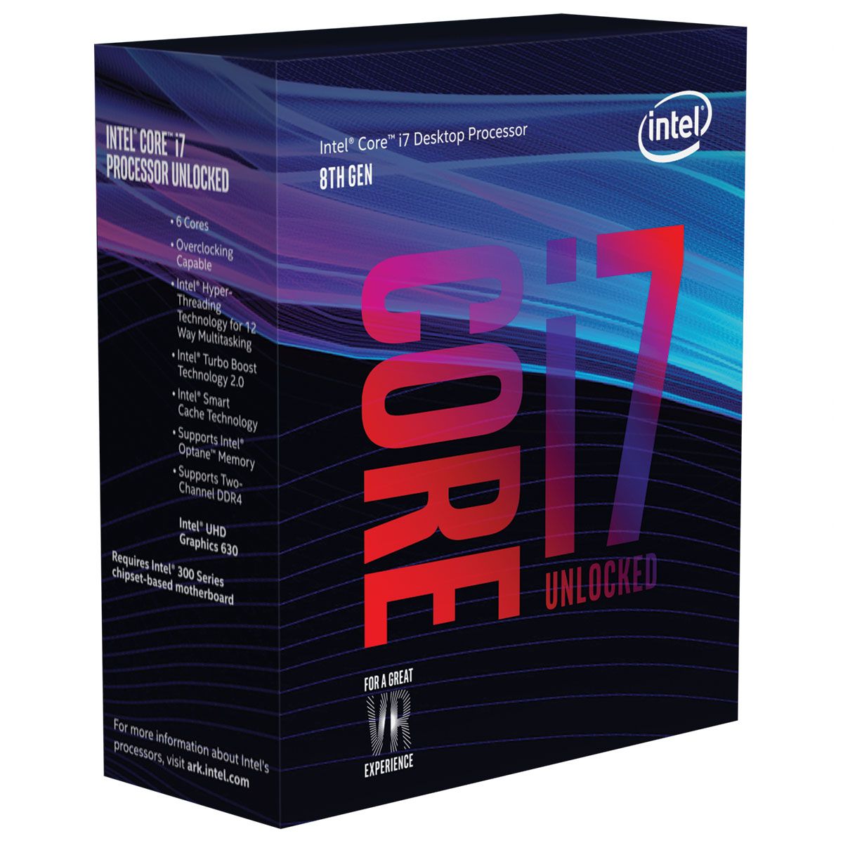 Intel Core i7 9700K - 3.6 GHz - 8 cœurs - 8 filetages - 12 Mo
