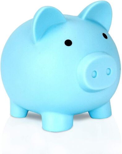 Piggy Bank, banque de pièces en plastique incassable, boîte à monnaie d¿épargne, tirelire pour garçons filles enfants, cadeaux amusants pour anniversaire, Noël, douche de bébé