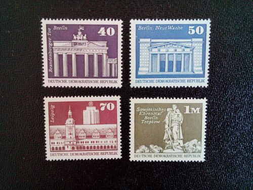 Timbre Allemagne Rda Ddr Yt 1507 1508 1510 1512 Séries: Construction En Rda, Grand Format 1973