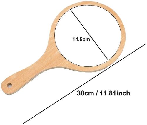 Salon Coiffeur Miroir à Main Miroir Circulaire Miroir à Main Maquillage Miroir