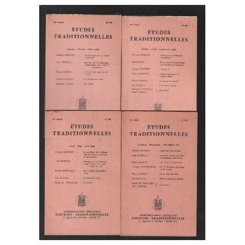 Etudes Traditionnelles Année Complète 1983 ( 4 Numéros)