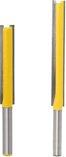 2 Pcs 8mm Routeur Bit Bois Routeur Flûtes Extra Long Droit Bois Menuisier Fraisage Cutter Bois Gravure Outil Cutter Couteau A