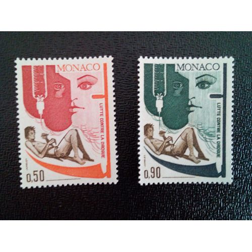 Timbre Monaco Yt 903 - 904 Séries: Contre Les Drogues 1972