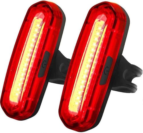 Lumière Arrière De Vélo 100 Lumens 2 Pack, Puissant Rouge / Bleu 6 Modes Led Bike Light