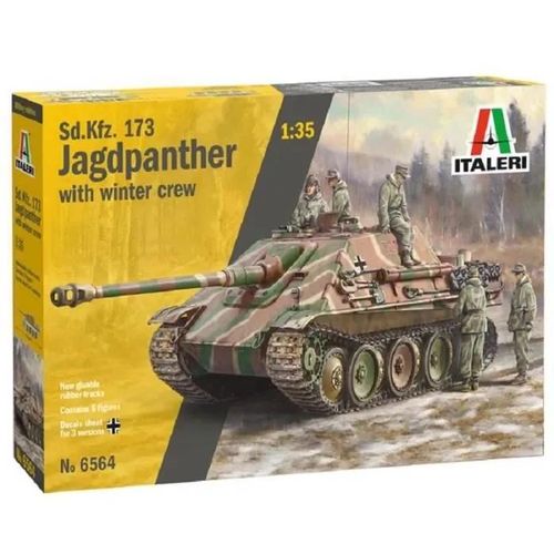 Maquette Char Sd.Kfz.173 Jagdpanther With Winter Crew - Italeri-Italeri