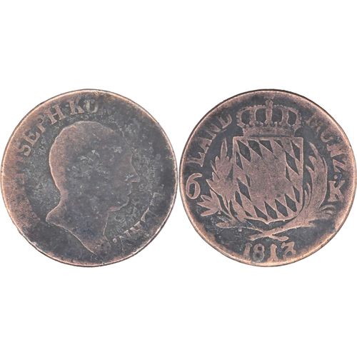 Allemagne - Baviere - 1813 - 6 Kreuzer - Maximilian I Joseph - Km#686 - 17-031