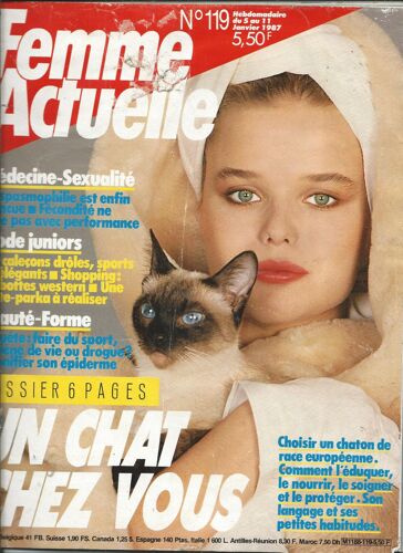 Femme Actuelle 05/01/1987 Guy Béart, Clémentine Celarie, Pierre Pechin, Lio, Sébastien Japrisot, Lambert Wilson, Fanny Ardant, Béatrice Costantini, Mick Jagger, Sophie Agacinsky,