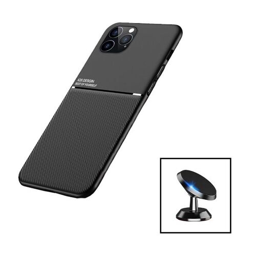 Kit Coque Magnetic Lux + Support Magnétique de Voiture pour Apple iPhone 15 Pro Max - Noir
