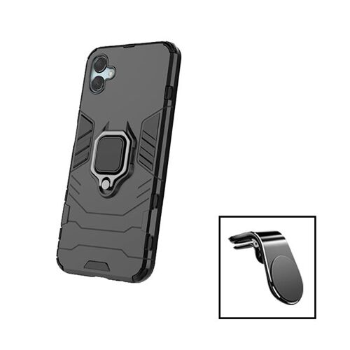 Kit Support Magnétique L Safe Driving Voiture + Coque 3X1 Military Defender pour Samsung Galaxy A04e - Noir