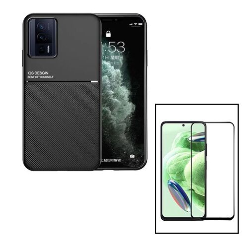 Kit Coque Magnetic Lux + 5D Full Cover pour Xiaomi Poco F5 Pro - Noir