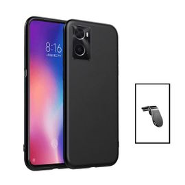 Kit Support Magnétique L Safe Driving Voiture + Coque Silicone Liquide Pour Oneplus Nord N300 - Noir