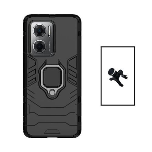 Kit Support Magnétique de Voiture Renforcé + Coque 3X1 Military Defender pour Xiaomi Redmi 11 Prime 5G - Noir