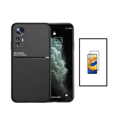 Kit Coque Magnetic Lux + 5D Full Cover pour Xiaomi 12 Lite - Noir