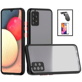 Kit Coque Anti Choque Caméra Protection + Film 5d Full Cover + Support Magnétique L Safe Driving Voiture Pour Samsung Galaxy A53 5g - Noir