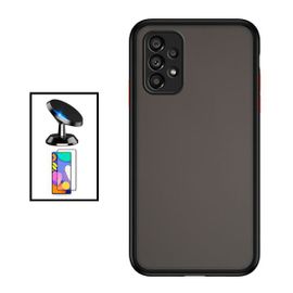 Kit Coque Anti Choque Caméra Protection + Film 5d Full Cover + Support Magnétique De Voiture Samsung Galaxy A53 5g - Noir