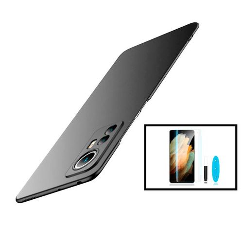 Kit Film Verre Trempé Nano Curved Uv + Coque Slimshield Pour Xiaomi 12 Pro - Noir