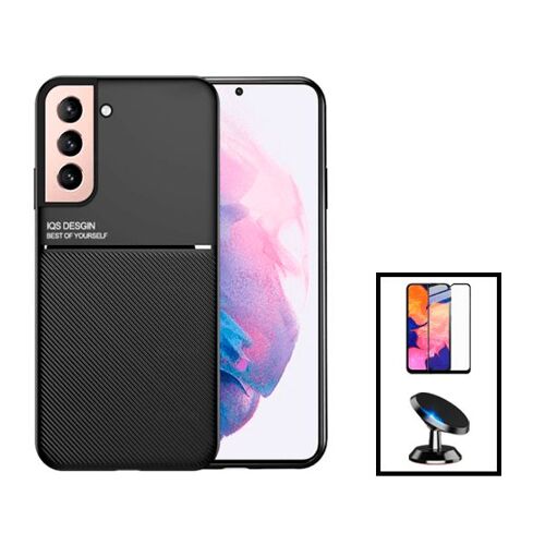 Kit Coque Magnetic Lux + 5d Full Cover + Support Magnétique De Voiture Pour Samsung Galaxy S22 5g+ Plus - Noir
