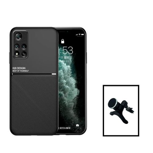 Kit Coque Magnetic Lux + Support Magnétique De Voiture Renforcé Pour Xiaomi Xiaomi Redmi Note 11 Pro+ Plus - Noir