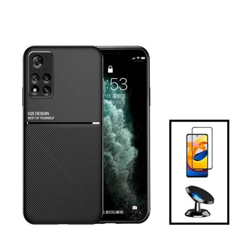 Kit Coque Magnetic Lux + 5d Full Cover + Support Magnétique De Voiture Pour Xiaomi Xiaomi Redmi Note 11 Pro+ Plus - Noir