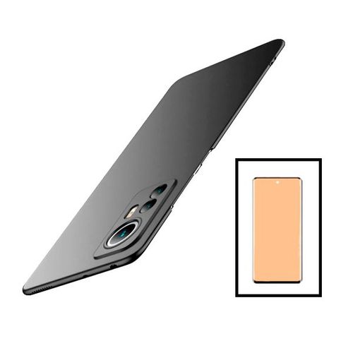 Kit Film Verre Trempé Curved + Coque Slimshield Pour Xiaomi 12 Pro - Noir