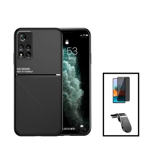 Kit Coque Magnetic Lux + Anti-Spy 5d Full Cover + Support Magnétique L Safe Driving Pour Xiaomi Xiaomi Redmi Note 11 Pro+ Plus - Noir