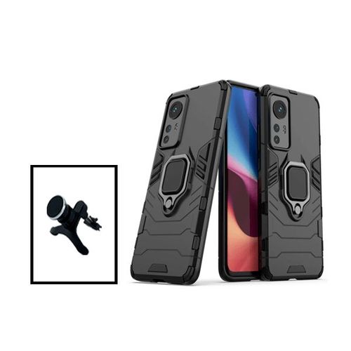 Kit Support Magnétique De Voiture Renforcé + Coque 3x1 Military Defender Pour Xiaomi 12 Pro - Noir