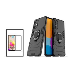 Kit Film Verre Trempé 5d Full Cover + Coque 3x1 Military Defender Pour Samsung Galaxy A53 5g - Noir