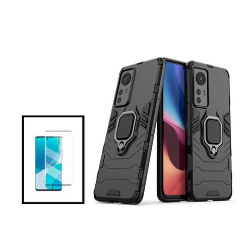 Kit Film Verre Trempé Curved + Coque 3x1 Military Defender Pour Xiaomi 12 Pro - Noir
