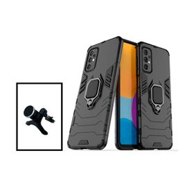 Kit Support Magnétique De Voiture Renforcé + Coque 3x1 Military Defender Pour Samsung Galaxy A53 5g - Noir