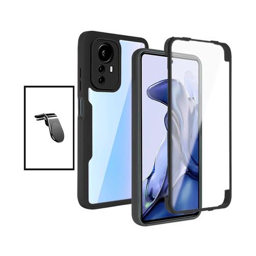 Kit Coque Anti-Crash 360 Protection + Support Magnétique L Safe Driving Voiture Pour Xiaomi 12 Pro - Noir