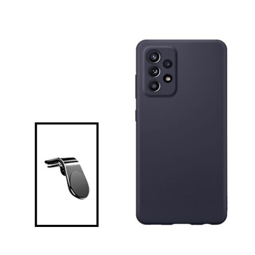 Kit Support Magnétique L Safe Driving Voiture + Coque Silicone Liquide pour Samsung Galaxy A33 5G - Noir