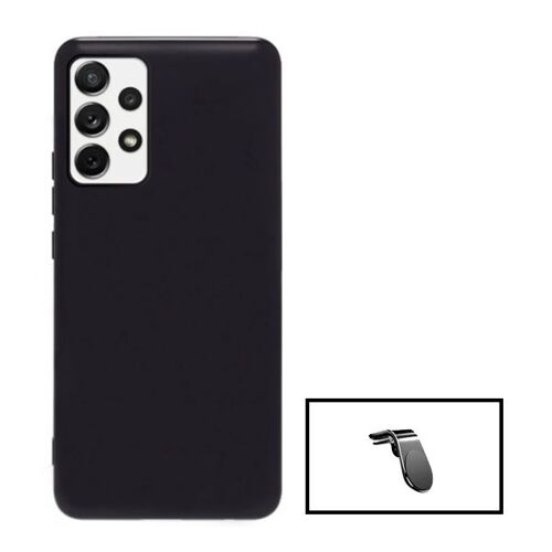 Kit Support Magnétique L Safe Driving Voiture + Coque Silicone Liquide pour Samsung Galaxy A33 5G - Noir