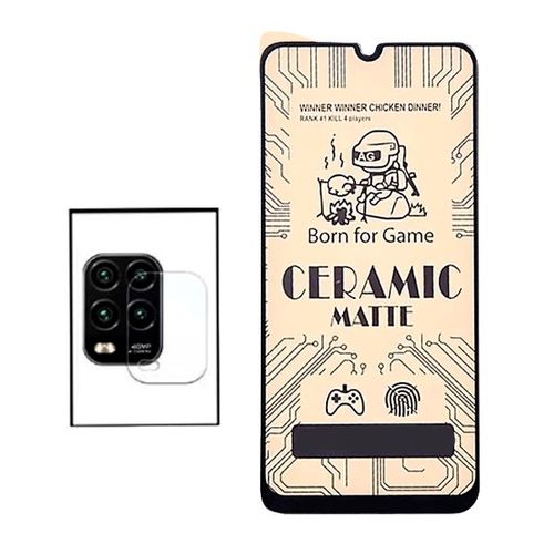 Kit Film De Verre Trempé Ceramicglass Full Cover + Film Caméra Pour Xiaomi Mi 10 Lite 5g