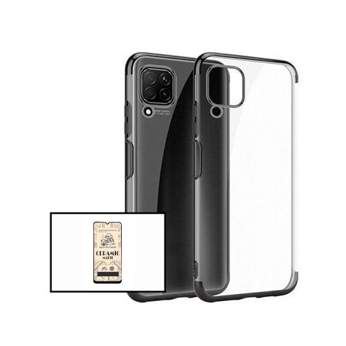 Kit Film de Verre Trempé CeramicGlass Full Cover + Coque SlimArmor pour Samsung Galaxy M12 - Noir