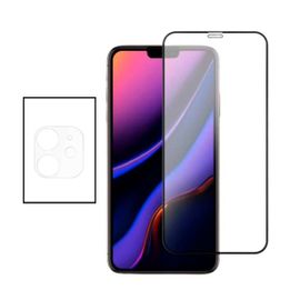 Kit Film Caméra Arrière + Film De Verre Trempé 5d Full Cover Pour Iphone 11