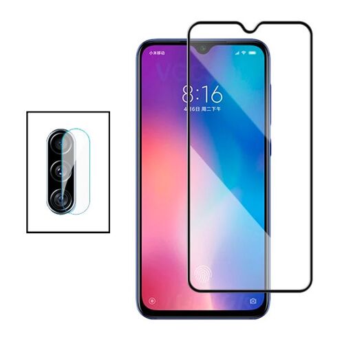 Kit Film Caméra Arrière + Film De Verre Trempé 5d Full Cover Pour Xiaomi Mi A3