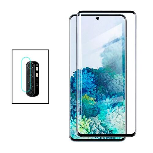 Kit Film Caméra Arrière + Film De Verre Trempé Incurvé Pour Xiaomi Mi Note 10 Lite